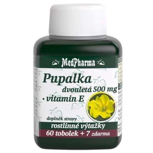 MedPharma Pupalka dvouletá 500mg + vitamin E tob.67